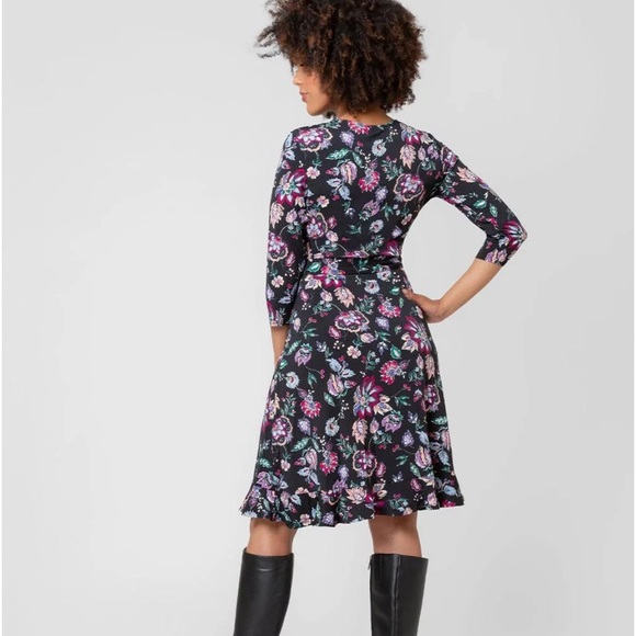 Leota Libby  Wrap Ruffle Bottom Dress Sz XL - Picture 9 of 10